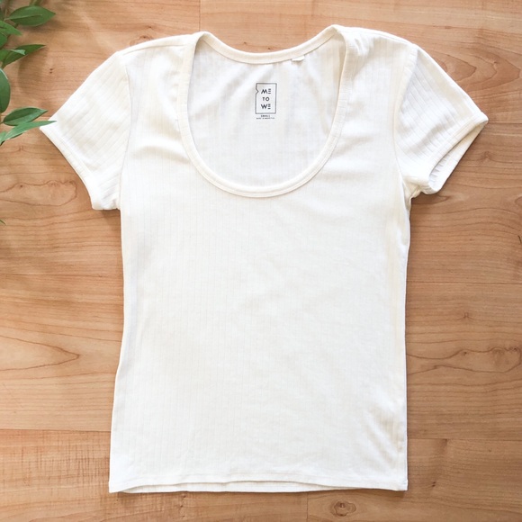 Me to We Ribbed Scoop Neck Tee - Picture 1 of 4